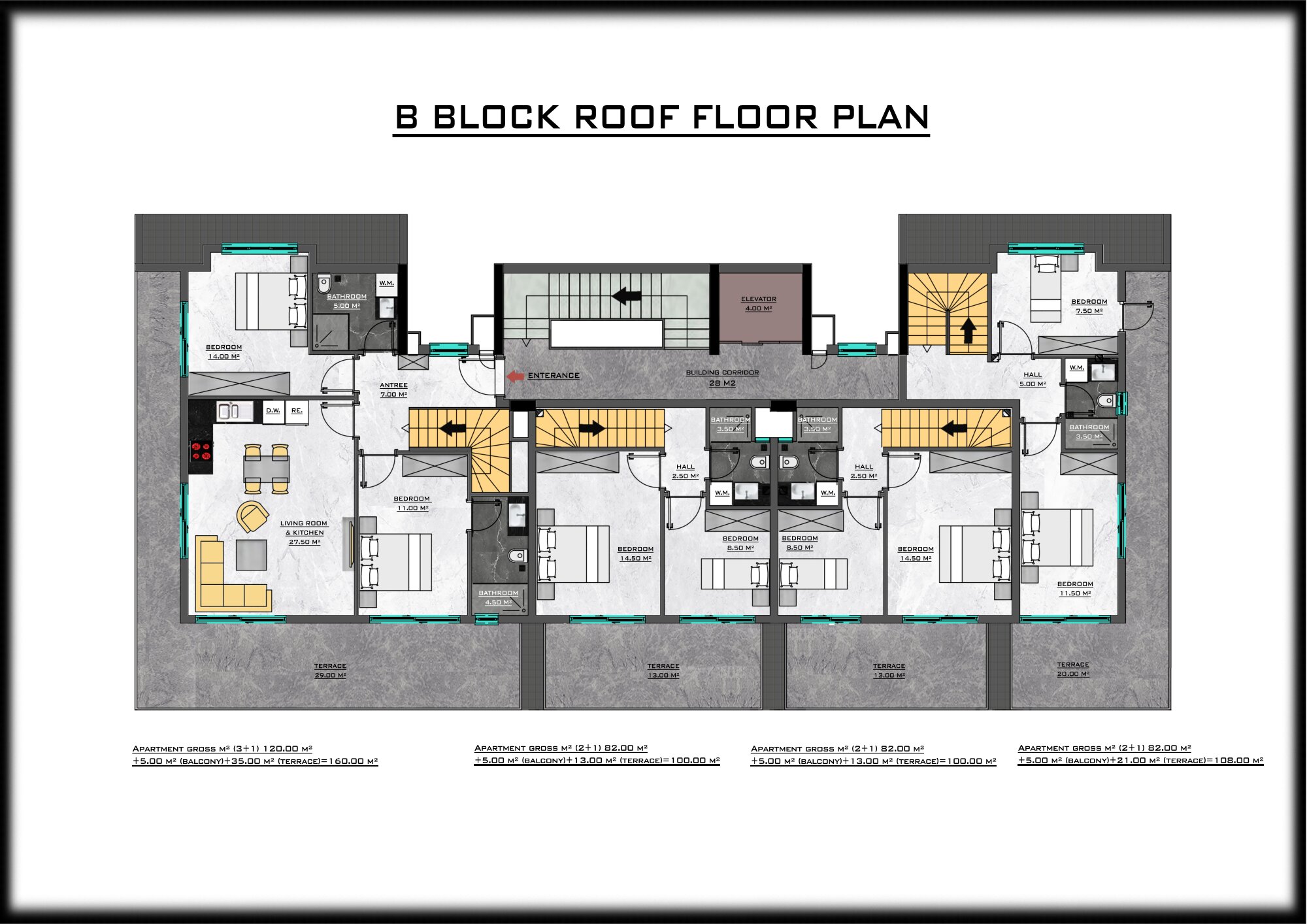 Trendy Cleopatra – 3+1 B Block roof floor