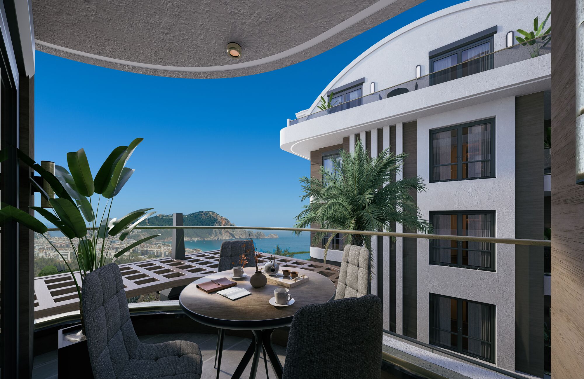 Trendy Cleopatra – balcony view over Alanya bay