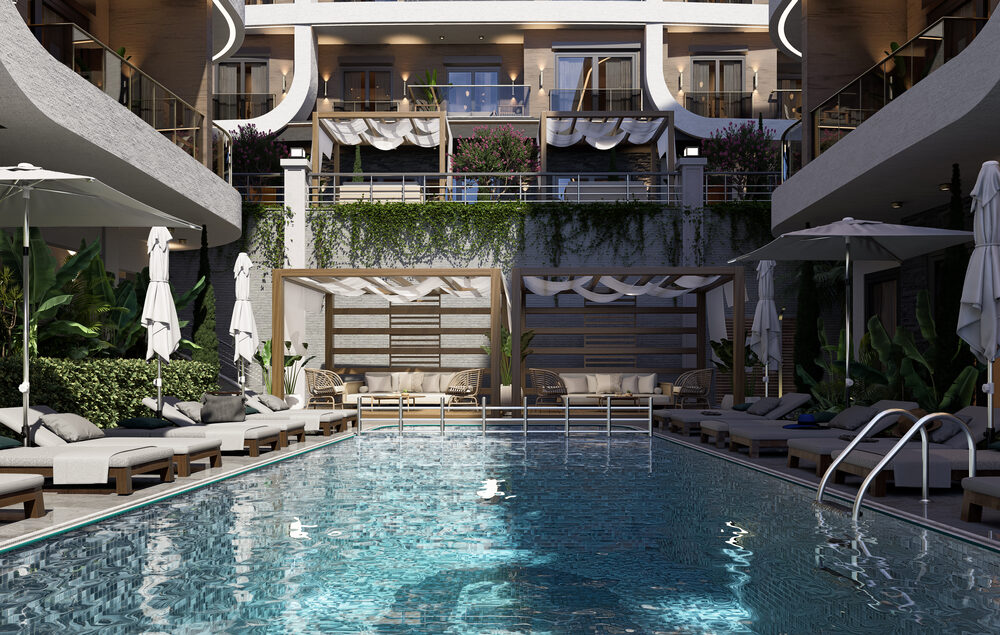 Trendy Cleopatra – pool and lounge terrace