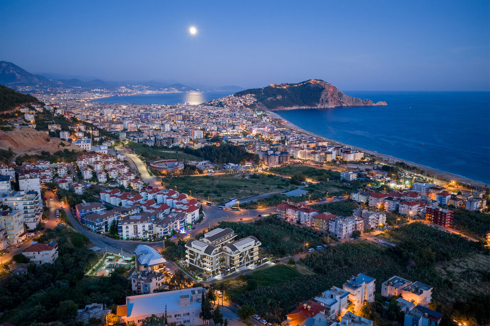Trendy Cleopatra – aerial view at moonrise