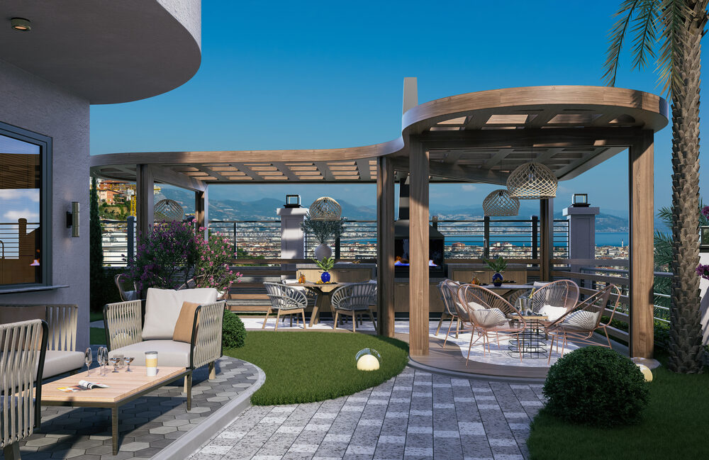 Trendy Cleopatra – pergola lounge with sea view